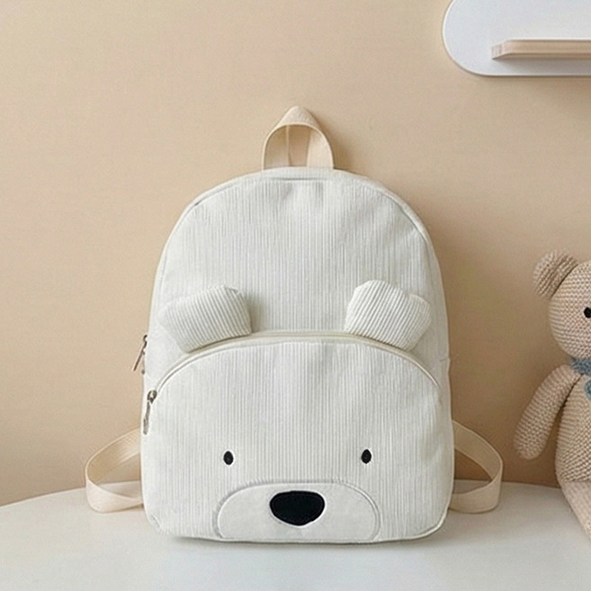 스토리원 U-SSBG049 키즈 코듀로이 곰돌이 미니 백팩