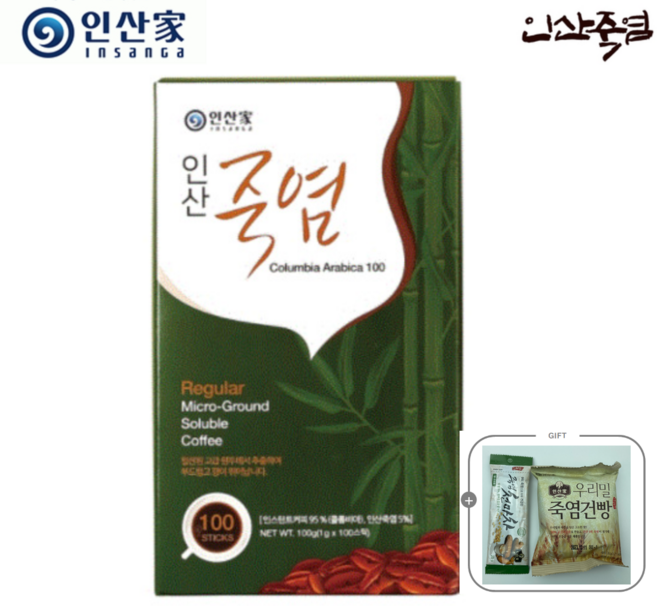 인산가 정품 죽염 아메리카노 1g 100개입+2박스 이상 구입시 9회 죽염 건빵(30g)+죽염 천마차(20g) (1개), 100개입, 1박스