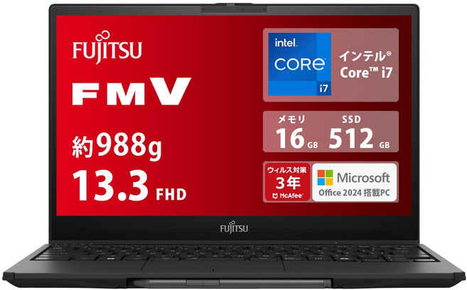 FMV LIFEBOOK WU3J3 (MS Office 11 i716GBSSD 512GB) UH 후지쯔 노트북 일본제 2024장시간
