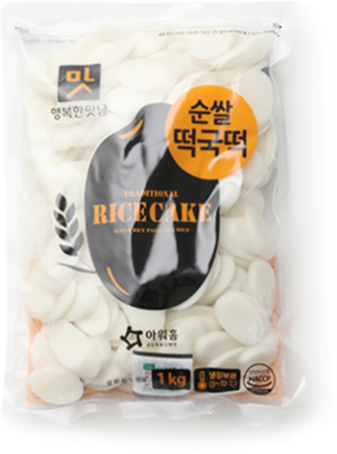 아워홈 행복한맛남 순쌀 떡국떡, 6개, 1kg