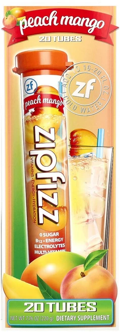 아이허브 에너지 드링크 믹스 복숭아 망고 튜브 20개 개당 11g(0.39oz), 1개, 220g - 쿠팡