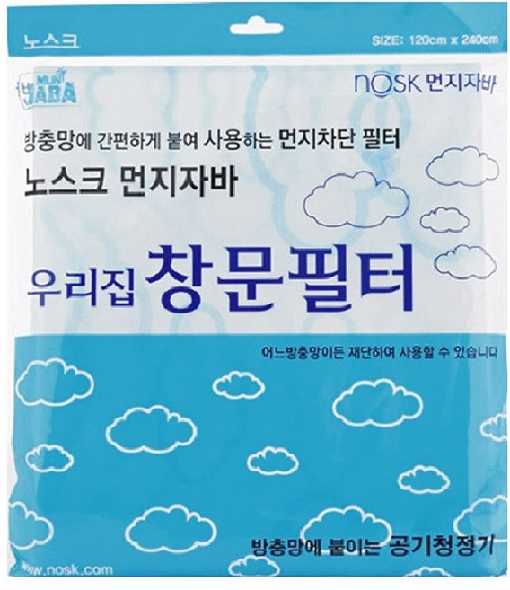노스크 먼지자바 미세먼지 꽃가루차단 창문필터 반값행사, 1개