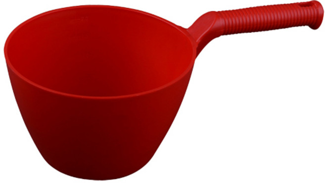 그린스하비 손잡이가 튼튼한 자루바가지 대형, 1개, 레드