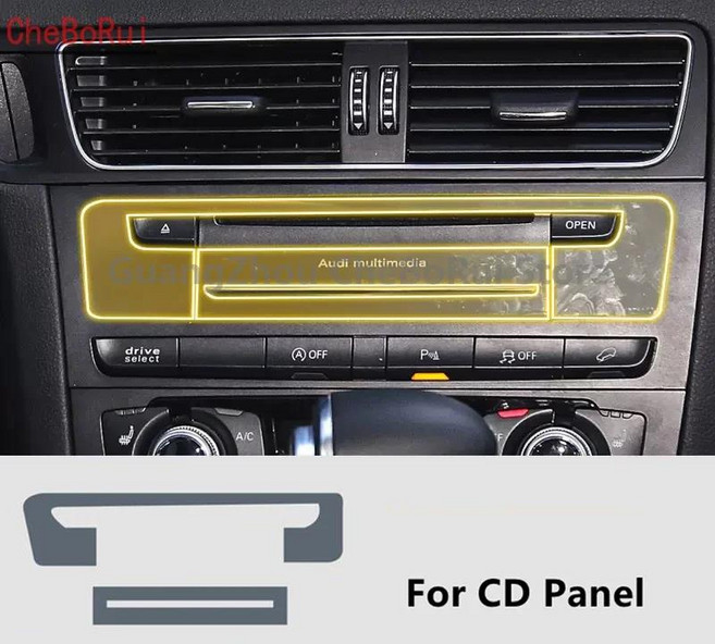 아우디 Q5 13-16 자동차 인테리어 센터 콘솔 투명 TPU 보호 필름 긁힘 방지 수리 액세서리, 01 For CD Panel