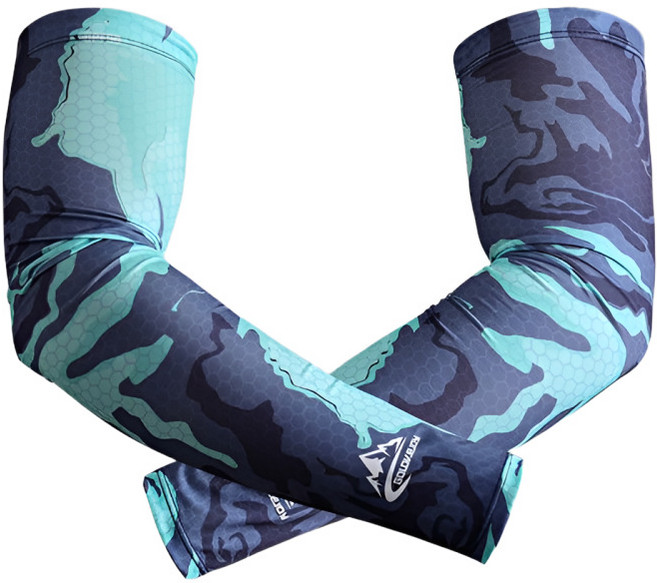 자외선차단 아웃도어 팔토시 낚시 장갑, 1세트, 오션하트-팔토시