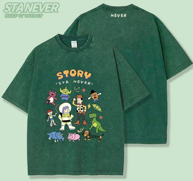 애니메이션 토이스토리반팔 여름 워싱 루즈핏 티셔츠