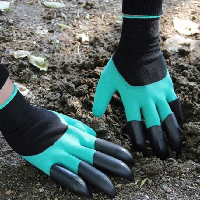 지니홀딩스 1+1 양손 라텍스 호미장갑 갈고리 농사장갑 원예장갑 흙파기 텃밭, 2세트
