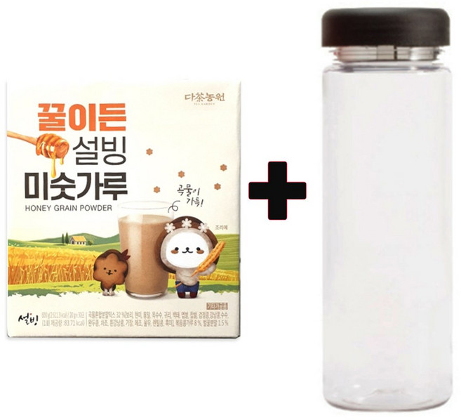 다농원 꿀이든 설빙 미숫가루 30Tx1개+워터보틀, 1개, 1