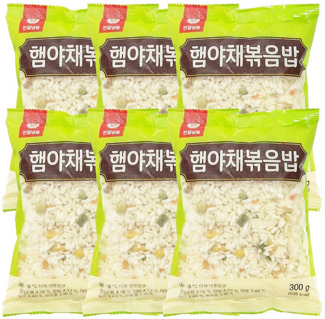 천일냉동 햄야채 볶음밥, 300g, 6개
