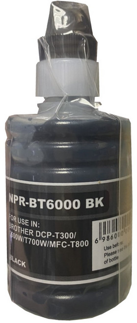 Brother (適用T300/T500W/T700/T800), BT6000黑色全新副廠防水墨水匣, 1個