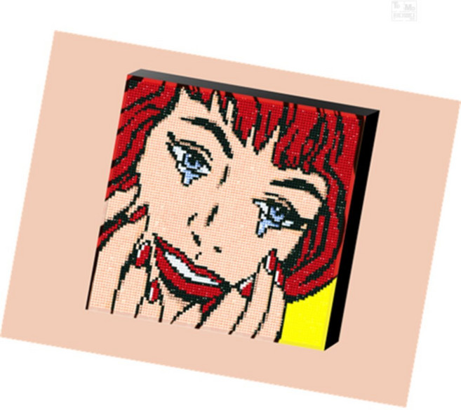 티디엠디 보석십자수 팝아트 행복한 눈물 보석십자수캔버스