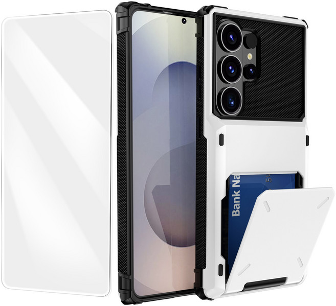 삼성 갤럭시 S25 S26 카드 5장 수납 에어 범퍼 하드 케이스 +강화유리