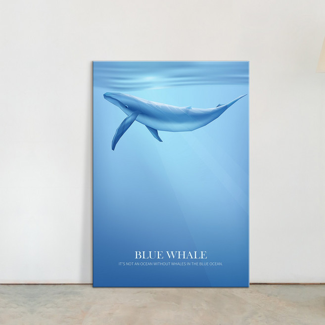 바다 고래 그림 36종 행운 풍수 돌고래 대형 캔버스 액자 일러스트 포스터 아이방 인테리어 우영우그림, 34. 대왕고래