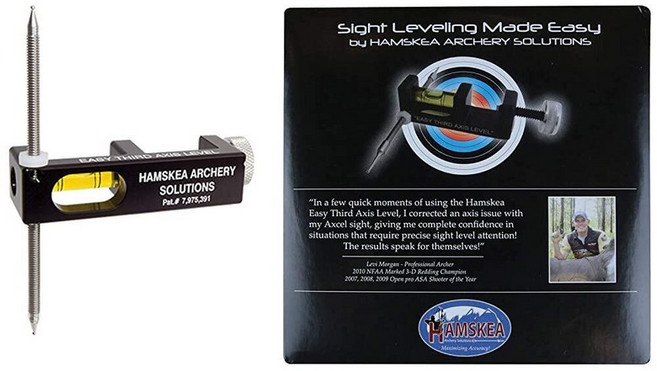 Hamskea Archery Solutions Easy Third Axis 타겟 헌팅 사이트 레벨 및 교육용 DVD 콤보 키트 (옵션) 블랙, Axis Level/DVD 콤보 (106001)