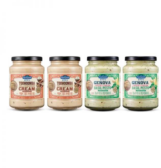 코스트코 폰타나 투움바 크림 & 바질 페스토 파스타 소스 430g x 4병