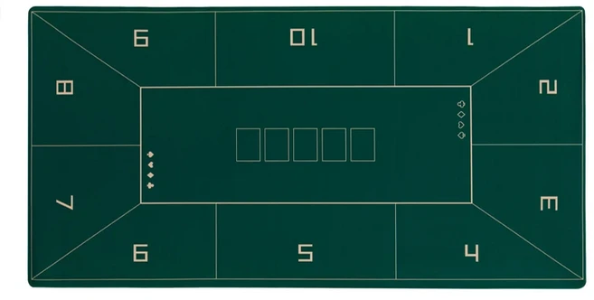 대형 디럭스 스웨이드 텍사스 홀덤 포커 테이블보 카지노 포커 세트 보드 게임 매트 레이아웃 고무 테이블, 01 빠른  Mainland, 01 green 180x90cm