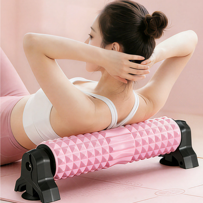 하루꿈 흡착식 EVA 폼롤러 3D 마사지롤러 지압 요가 스트레칭 손쉬운 근막 릴리스, 1개, 핑크