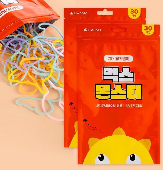 벅스몬스터 썸머 향기팔찌 야외활동 30p, 혼합색상, 2세트