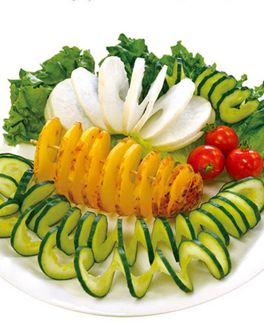 야채커터 회전칼 회오리감자칼 슬라이서, 1개