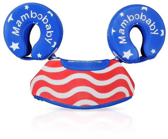 Mambobaby Toddler Swim Vest for 3-8 Years 33-66 lbs Arm Floaties for Kids 3-in-1 Swim Training Mod, American flag