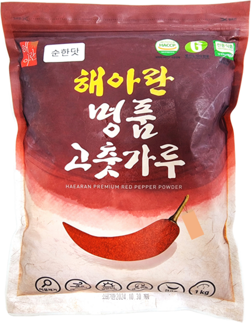 [해들촌]100%국산 고춧가루 순한맛 안매운 어린이 영양 ( 굵은 / 고운 ) 고추가루, 굵은가루, 1개, 1kg