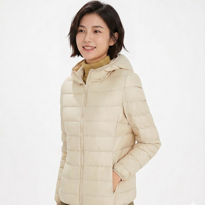 여성용 겨울철 따뜻한 초경량 후드 데일리 점퍼 2103