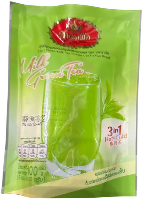 ChaTraMue 3合1 泰式綠奶茶 冷熱皆宜, 100g, 1個, 1個裝