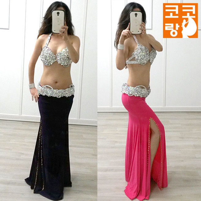 메텔 스커트 성인 밸리댄스복 벨리 힙스카프 라인 라틴, 블랙