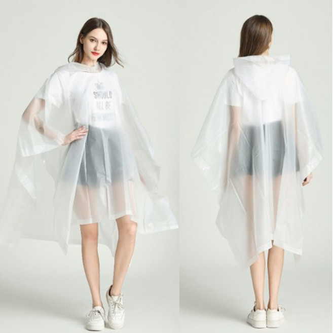 메가잇템 에바 성인 고급형 예쁜 커플 일회용 다회용 판초 우의 우비