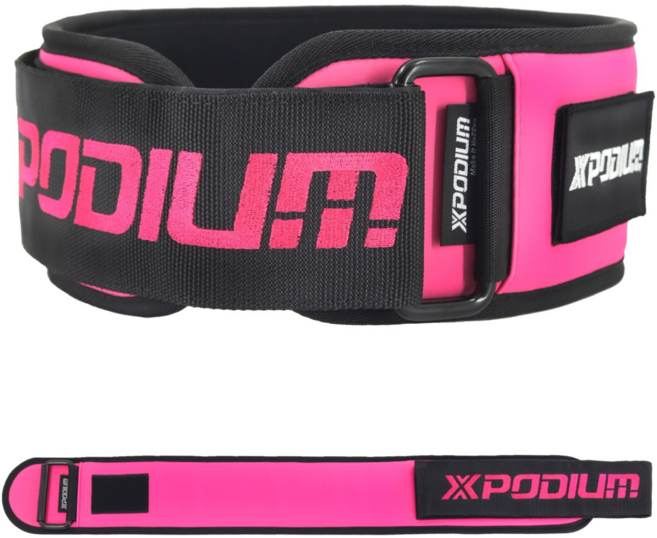 엑스포디움 리프팅벨트 블랙라벨 헬스 크로스핏벨트 역도 데드리프트 허리보호대, 마젠타 핑크, XL