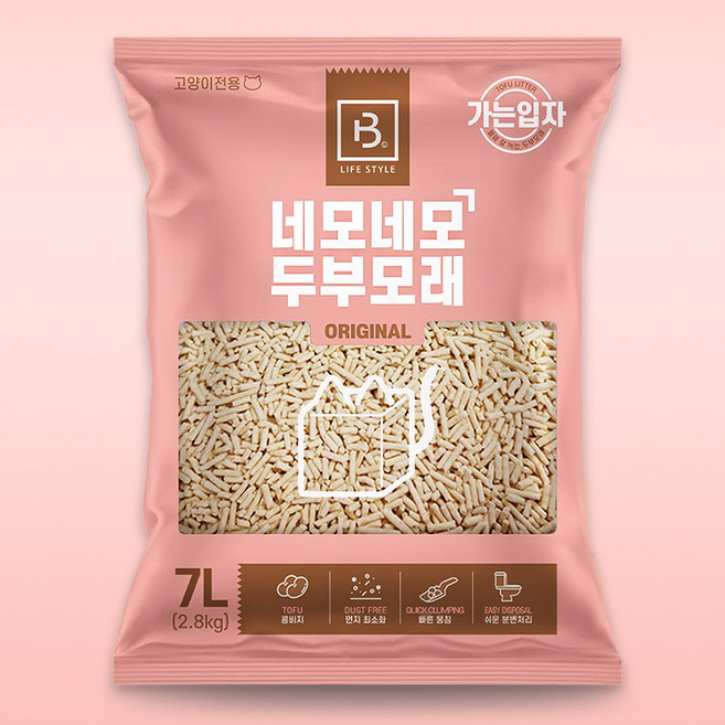 브리더랩 네모네모 두부모래 오리지널 7L 고양이, 6개