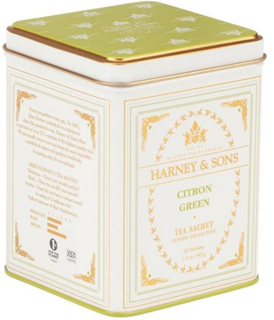 Harney & Sons 하니앤선즈 유자 녹차 화이트 20캔 (1팩) 미국 티백, 1개