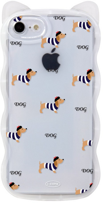 아이폰SE3/SE2/8/7 전용 고양이귀 쫑긋 캣웨이브 디자인 투명케이스