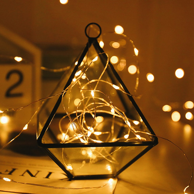 LED 와이어 줄조명 무드등 캠핑 램프 20구 2m