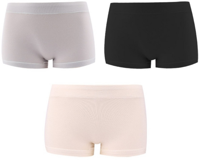 르브니 여아동 주니어 모달 드로즈 사각팬티 3종세트 피부처럼 부드러운 촉감 데일리 베이직 컬러 CW사색3종