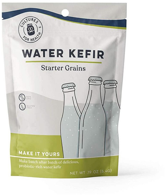 Cultures for Health 워터 케피어 그레인 | 더 강한 장 건강을 위한 DIY 발효 프로바이오틱 음료 파우더 | 가보 스타터로 무한한 공급을 제공합니다 | 효소가, 5.4g, 1개