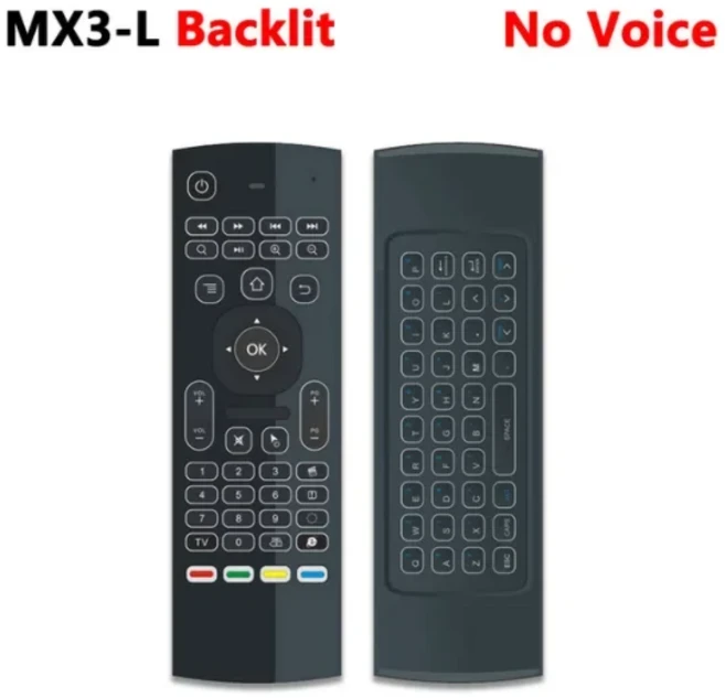 MX3 에어 마우스 미니 소형 호환 키보드 무선 원격 안드로이드 스마트 TV 박스적외선 학습 기능이 2.4G 다, 01 Backlit