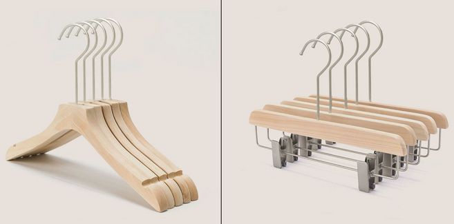 고급 친환경 원목 두꺼운 옷걸이 바지걸이 아동용 여성용 남성용, 10개, 성인용 바지걸이