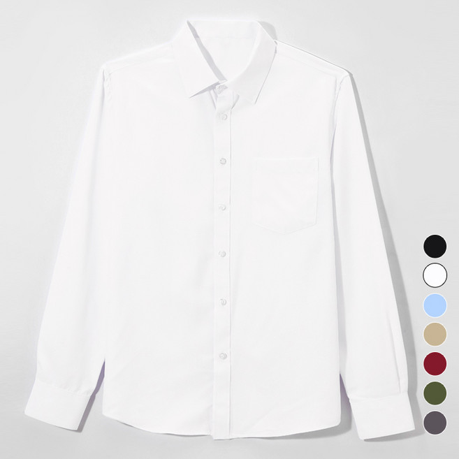 텐클로 빅사이즈( 상의90-130까지) 남녀공용 오버핏 긴팔 링클프리 남방 TC-409