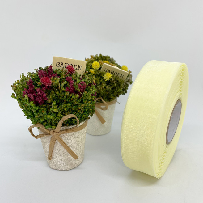 포장 리본 끈 제이제이리본 무지오간디D 15mm 25mm 40mm 28컬러 ( 길이 45M ) 공단리본, OD5