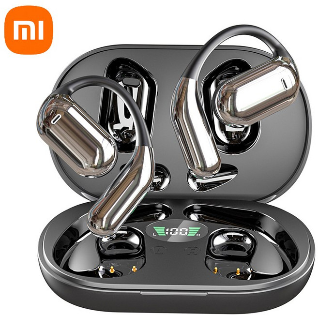 골전도보청기 노인보청기 소리증폭기 샤오미 AI 번역기 이어버드 140 언어 노이즈 캔슬링 블루투스 헤드셋 즉석 스마트 음성 실시간 지원 3 in 1, [02] Black, 1개