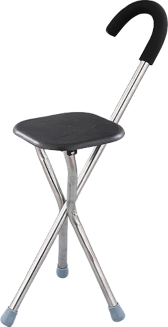 요양보호사가 판매하는 슬로우케어 어르신 지팡이의자 휴대용의자, 1개, 레드