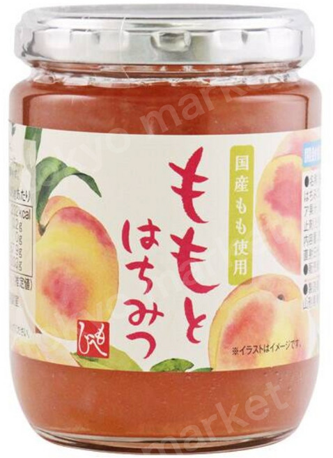 일본 칼디 모모 하치미츠 복숭아 꿀 과육소스 잼 (260g) 1병, 260g, 1개