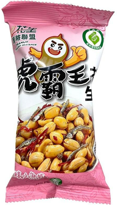 虎尾鎮農會 虎霸王花生 香辣花生 酥脆小魚乾, 1包, 70g