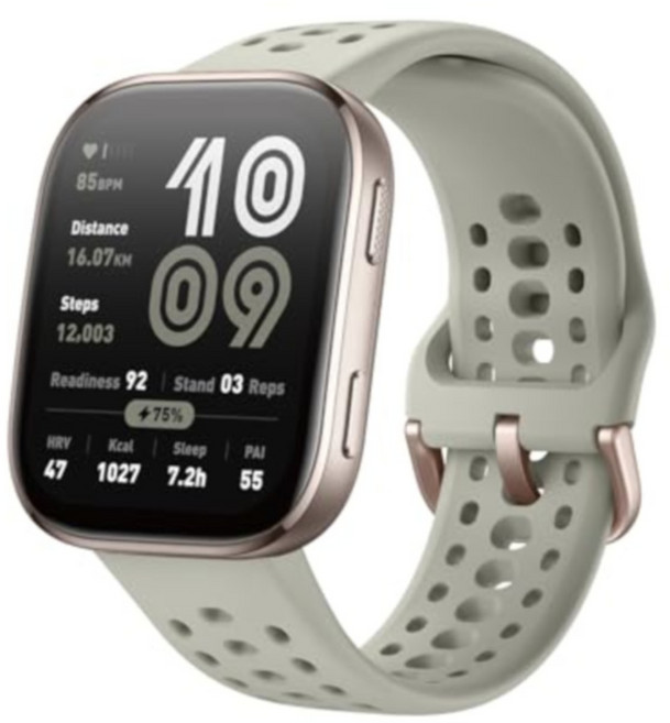 어메이즈핏 Bip6 스마트워치 46mm GPS통화 피트니스 트래커, 스톤, 4.6cm, GPS + 블루투스