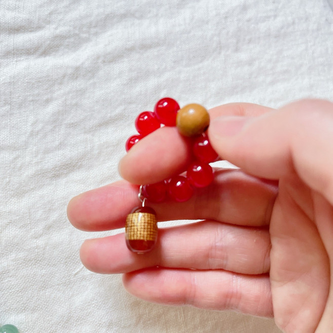 손가락 염주 소원 반지 반야심경 절 옴마니반메훔 108배 2색상 불교용품, 1개, 옥색