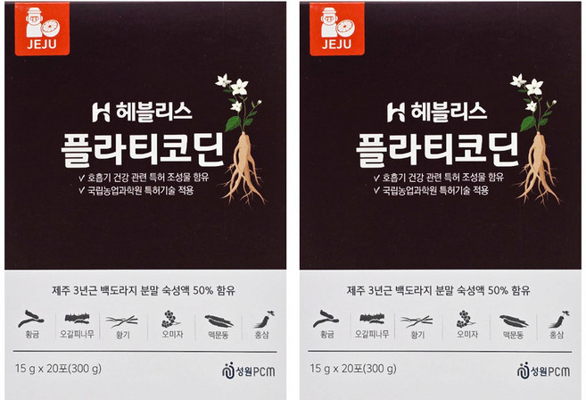 헤블리스 플라티코딘 백도라지즙 15gX20포, 15g, 40개