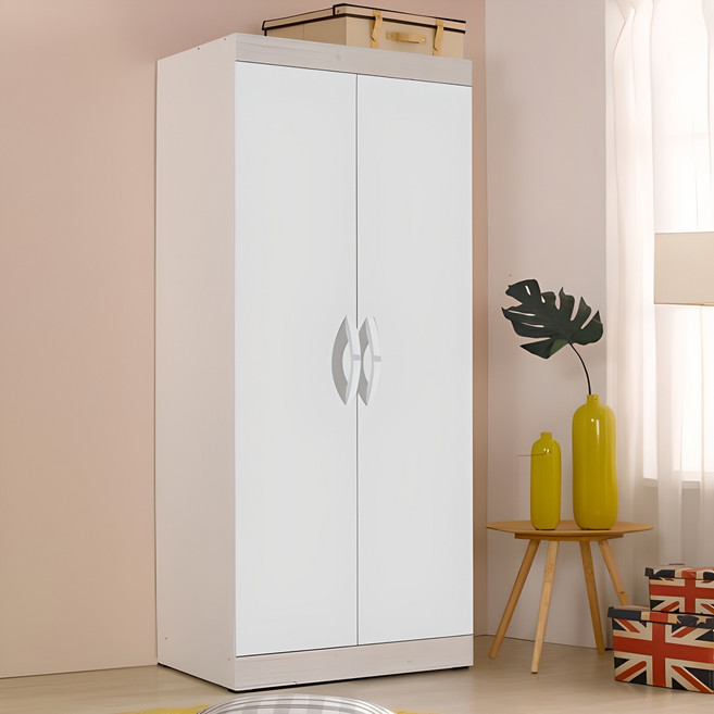 국내제작 직접배송 이느낌 넓이 810mm 키높이 1880mm 긴문장 장롱 이불장 양복장 옷장 장농 싱글장, 워시화이트