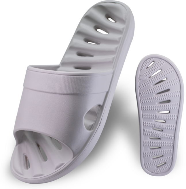 리던홈 물빠짐 미끄럼방지 욕실화 EVA, 1개, 라이트그레이