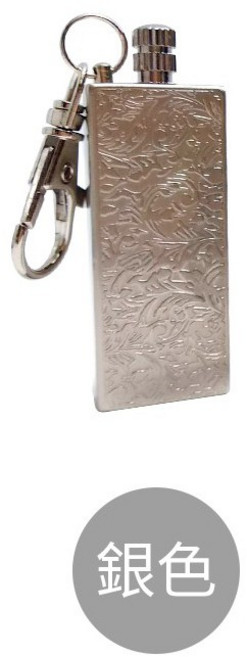 不鏽鋼雕花萬次火柴 煤油打火機 防水防風設計 附鑰匙圈, 1個, (FH14)不鏽鋼雕花萬次火柴-銀, 銀